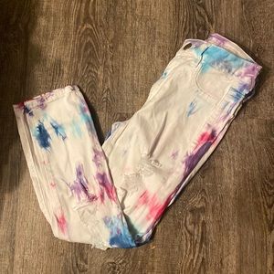 Tie dye American Eagle cropped Jeggings